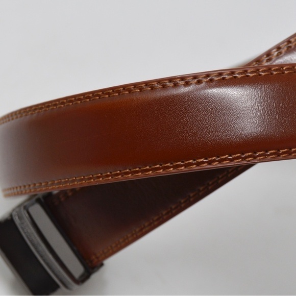 Mio‎ Marino Tartan Linxx Ratchet Belt, Tan Genuine Leather - Picture 5 of 10